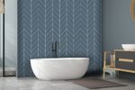 Misty Blue – Solid Colour Cutline (Chevron) - Image 2