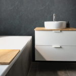 Aquamax Charcoal Stone Satin Shower Wall Panels - Image 2