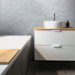 Aquamax Grey Quartz Matt Shower Wall Panels - Image 2
