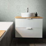 Aquamax Light Grey Concrete Satin Shower Wall Panels - Image 3