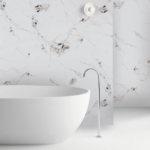 Aquamax White Gold Marble Satin Shower Wall Panels - Image 3